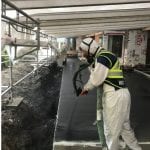 Polyurea surface application by West Coast Waterproofing in BC